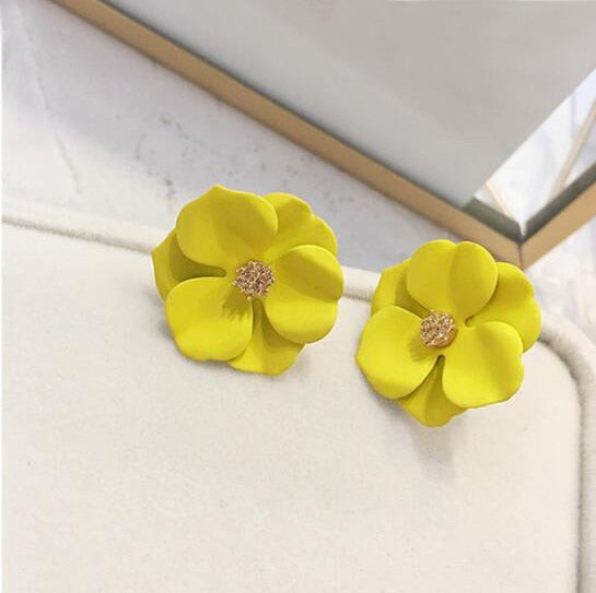 Metal Flower Earrings