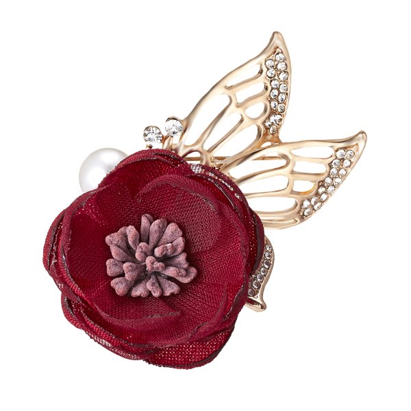 Fabric Flower Brooch