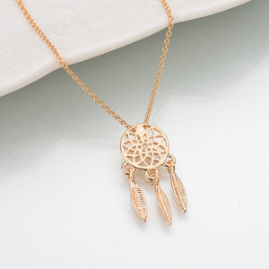 Fashion dream catcher series Jewelry necklace Feather Necklace Long Sweater Chain Statement Jewelry choker Necklace for Women