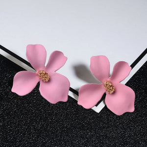 Metal Flower Earrings