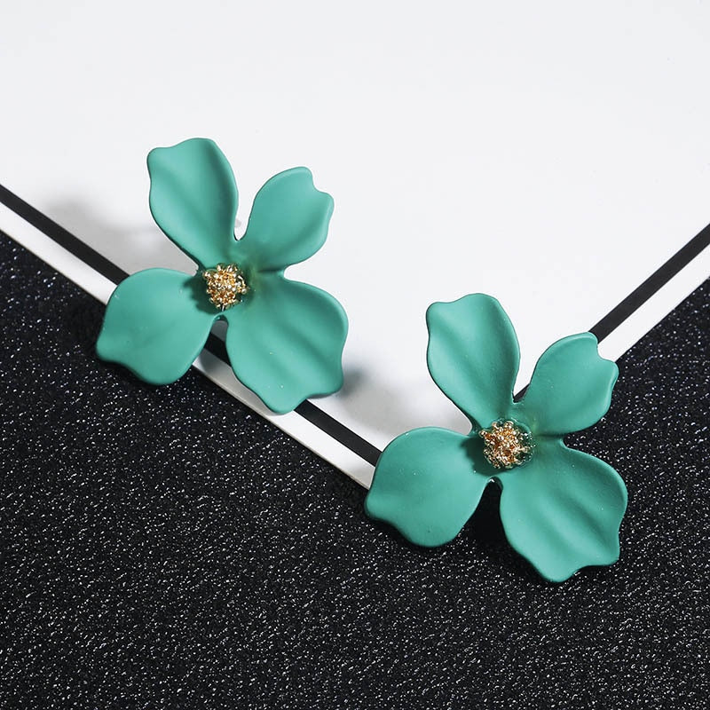 Metal Flower Earrings