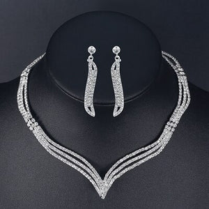 Rhinestone Wedding Jewelry Set