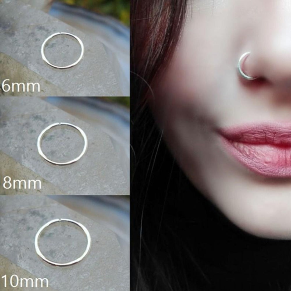 Stainless Steel Seamless Segment Rings Nose Hoops Ear Piercing Tragus Nose Rings Ear Cartiliage Tragus Sexy Body Jewelry #277798