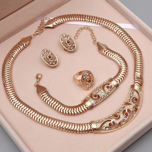 Dubai Gold Rhinestone Jewelry Sets