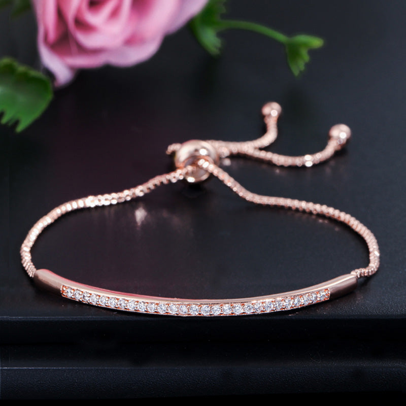 Bar Slider Zircon Bracelet