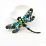 CINDY XIANG Crystal Vintage Dragonfly Brooches for Women Large Insect Brooch Pin Fashion Dress Coat Accessories Cute Jewelry