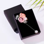 RINHOO Ladies Cloth Art Pearl Fabric Flower Brooch Pin Cardigan Shirt Shawl Pin Professional Coat Badge Jewelry Accessories