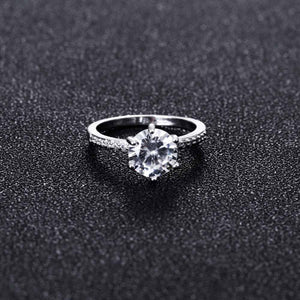 Cubic Zircon Engagement Ring