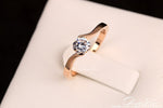 Austrian Cubic Zirconia Engagement/Wedding Finger Rings For Women Rose Gold Color Fashion Brand Jewelry For Women DWR239