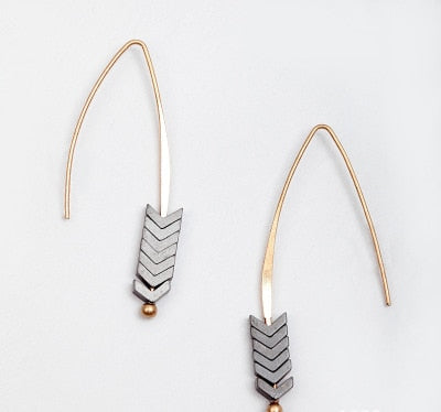 Arrow Hook Long Earrings