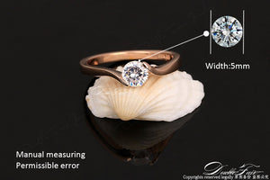 Austrian Cubic Zirconia Engagement/Wedding Finger Rings For Women Rose Gold Color Fashion Brand Jewelry For Women DWR239