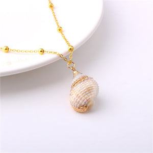 2019 Boho Conch Shell Necklace Sea Beach Shell Pendant Necklace For Women Collier Femme Shell Cowrie Summer Jewelry Bohemian