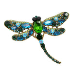 Dragonfly Crystal Brooch