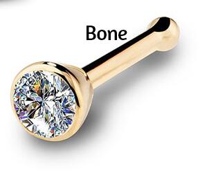 Zircon Gem Bone Nose Stud