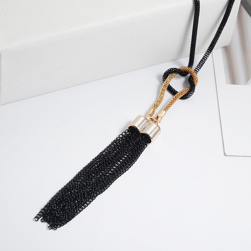 2019 New Arrival Female Pendant Necklace Tassel Long Winter Sweater Chain Necklace Women Necklaces Wholesale Sales