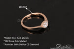 Austrian Cubic Zirconia Engagement/Wedding Finger Rings For Women Rose Gold Color Fashion Brand Jewelry For Women DWR239