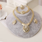 Dubai Gold Rhinestone Jewelry Sets