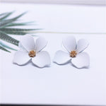 New design sweet jewelry spray paint effect stud earrings with flower earrings Statement earring for Girls gift for woman