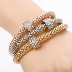 Owl Heart Rhinestone Bracelets (3 Piece)