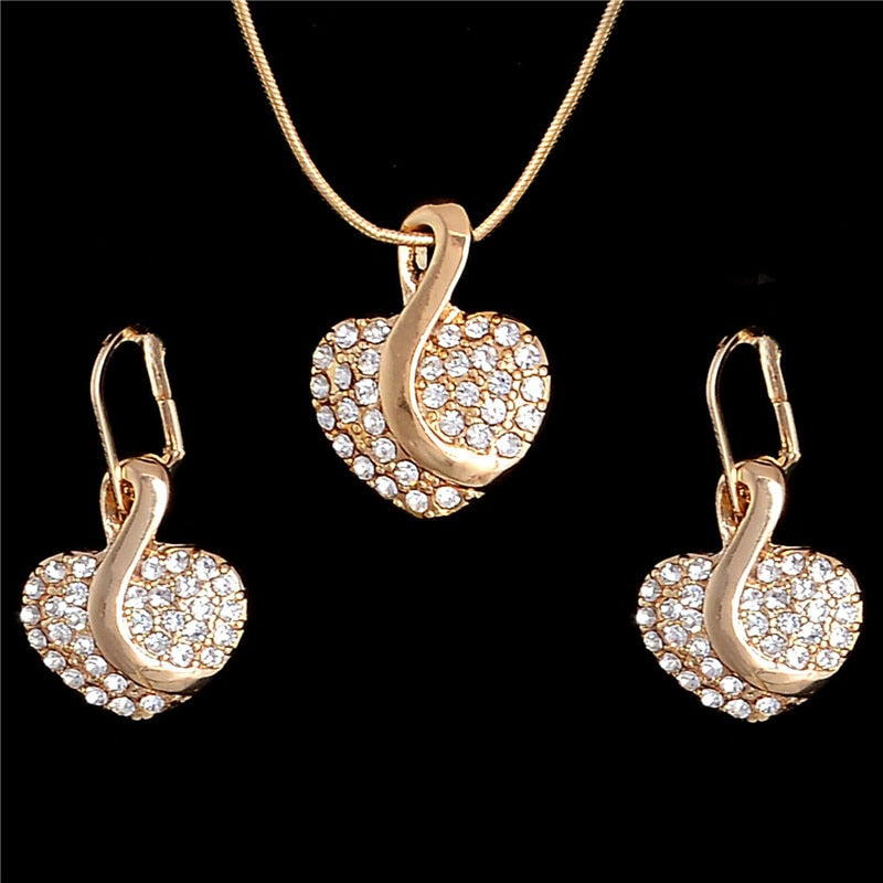 Dubai Gold Rhinestone Jewelry Sets