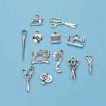 12pcs/lot Mixed Alloy Charms Antique Silver Scissors Pendants Jewelry Findings For DIY Handmade Jewelry Making