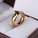 Eengrave Custom Name Signet Ring Logo Light version gold color wedding rings for women Glossy 316l Stainless Steel ring men