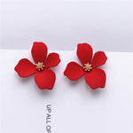 New design sweet jewelry spray paint effect stud earrings with flower earrings Statement earring for Girls gift for woman
