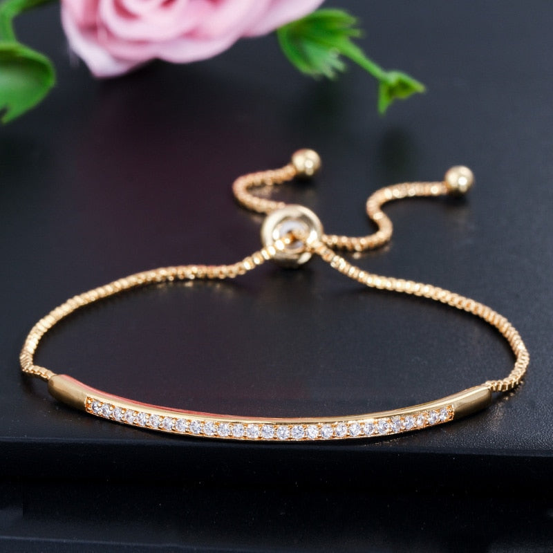 Bar Slider Zircon Bracelet