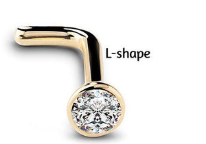 Zircon Gem Bone Nose Stud