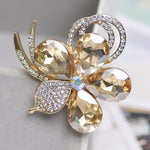 Austria Crystal Gold Brooches