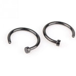 6mm 8mm 10mm Small Thin Surgical Steel Nose Lip Open Hoop Ring C Type Hoop Piercing Stud Body Jewelry 8 Colors