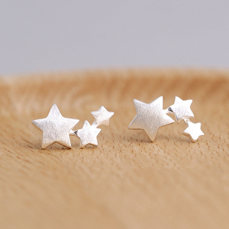 925 sterling silver Star Stud Earrings for Women Elegant Wedding Jewelry pendientes mujer moda 2018 Brincos eh907