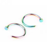 6mm 8mm 10mm Small Thin Surgical Steel Nose Lip Open Hoop Ring C Type Hoop Piercing Stud Body Jewelry 8 Colors