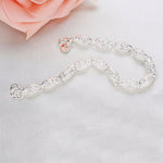 Beautiful Elegant Silver Bracelet Chain Bracelet Bangle For Women Lady Fashion Jewelry