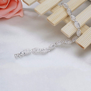 Beautiful Elegant Silver Bracelet Chain Bracelet Bangle For Women Lady Fashion Jewelry