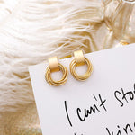 Round Gold Earrings