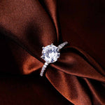 Cubic Zircon Engagement Ring