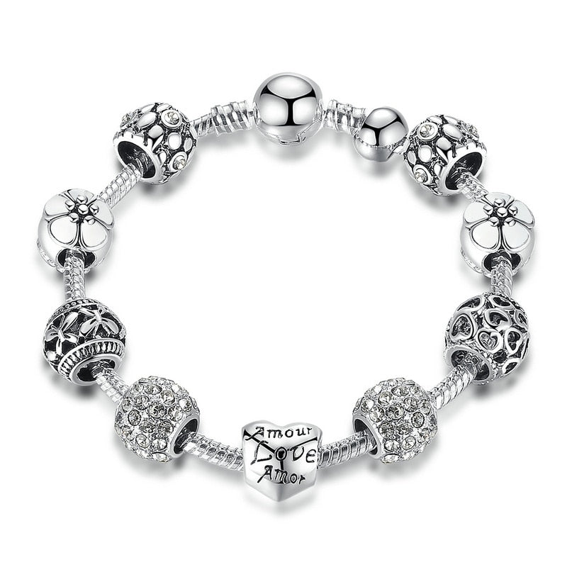 Silver Charm Bangle