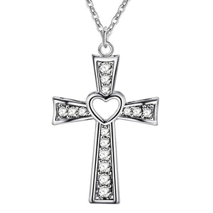 Silver Cross Pendent Necklace