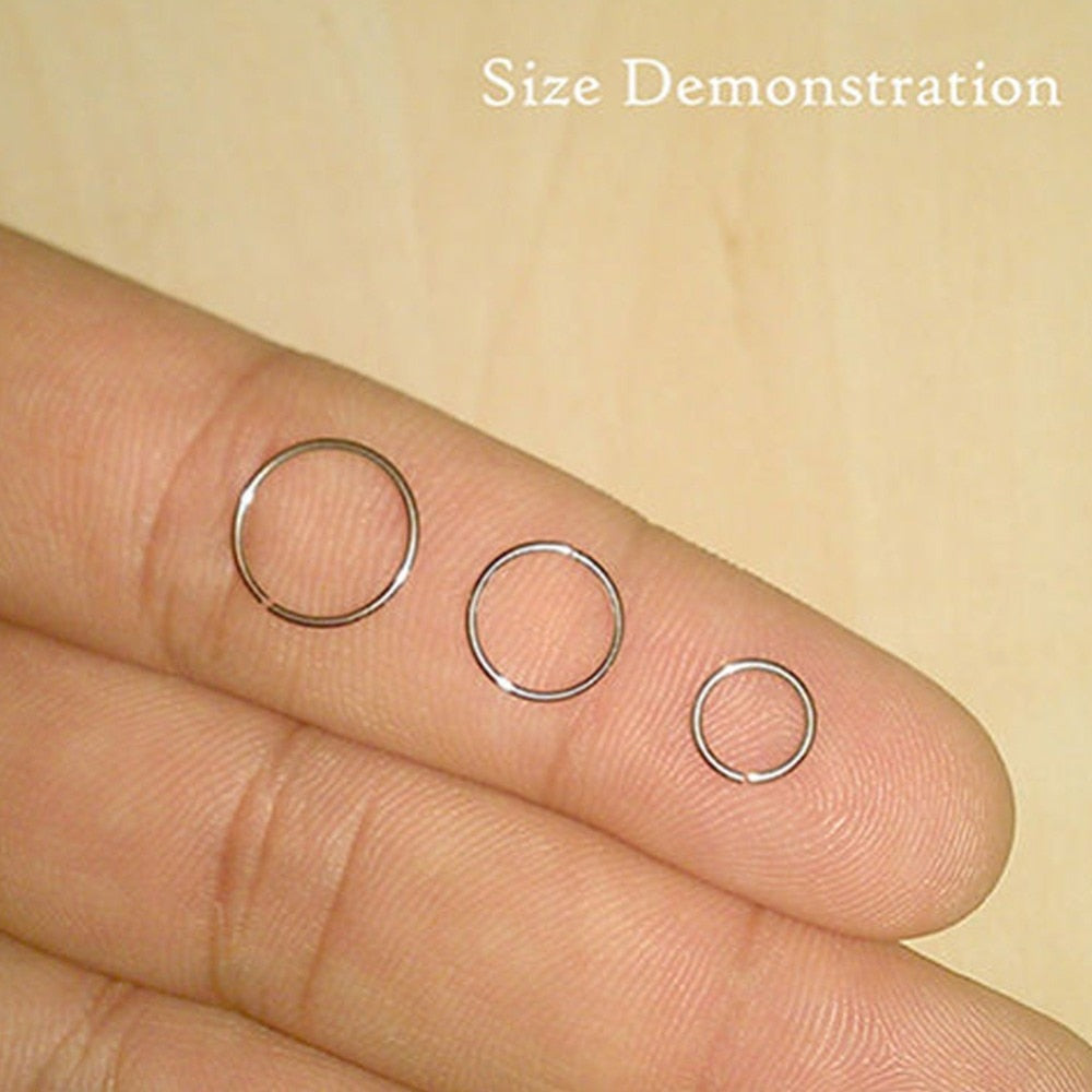 Stainless Steel Seamless Segment Rings Nose Hoops Ear Piercing Tragus Nose Rings Ear Cartiliage Tragus Sexy Body Jewelry #277798