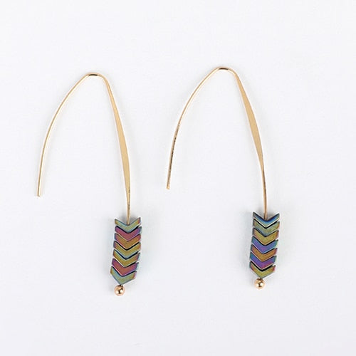 Arrow Hook Long Earrings