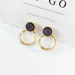 Fashion quality twist ring resin Earring Earrings exquisite girls, retro metal earrings, earrings, jewelry wholesale