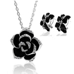 Rose Enamel Jewelry Set