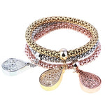 Owl Heart Rhinestone Bracelets (3 Piece)