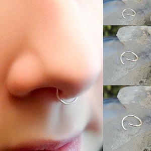 Stainless Steel Seamless Segment Rings Nose Hoops Ear Piercing Tragus Nose Rings Ear Cartiliage Tragus Sexy Body Jewelry #277798