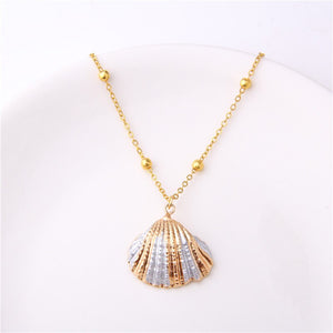 2019 Boho Conch Shell Necklace Sea Beach Shell Pendant Necklace For Women Collier Femme Shell Cowrie Summer Jewelry Bohemian