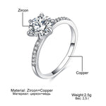 Cubic Zircon Engagement Ring