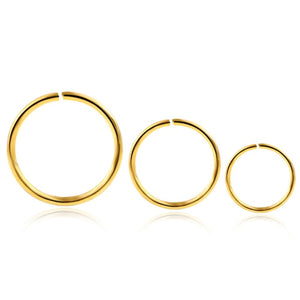 Stainless Steel Seamless Segment Rings Nose Hoops Ear Piercing Tragus Nose Rings Ear Cartiliage Tragus Sexy Body Jewelry #277798