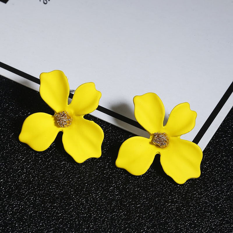 Metal Flower Earrings