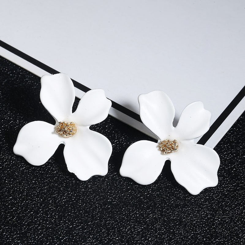 Metal Flower Earrings